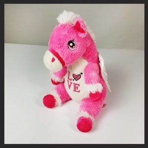 Cute Pink stuffed horse with wings